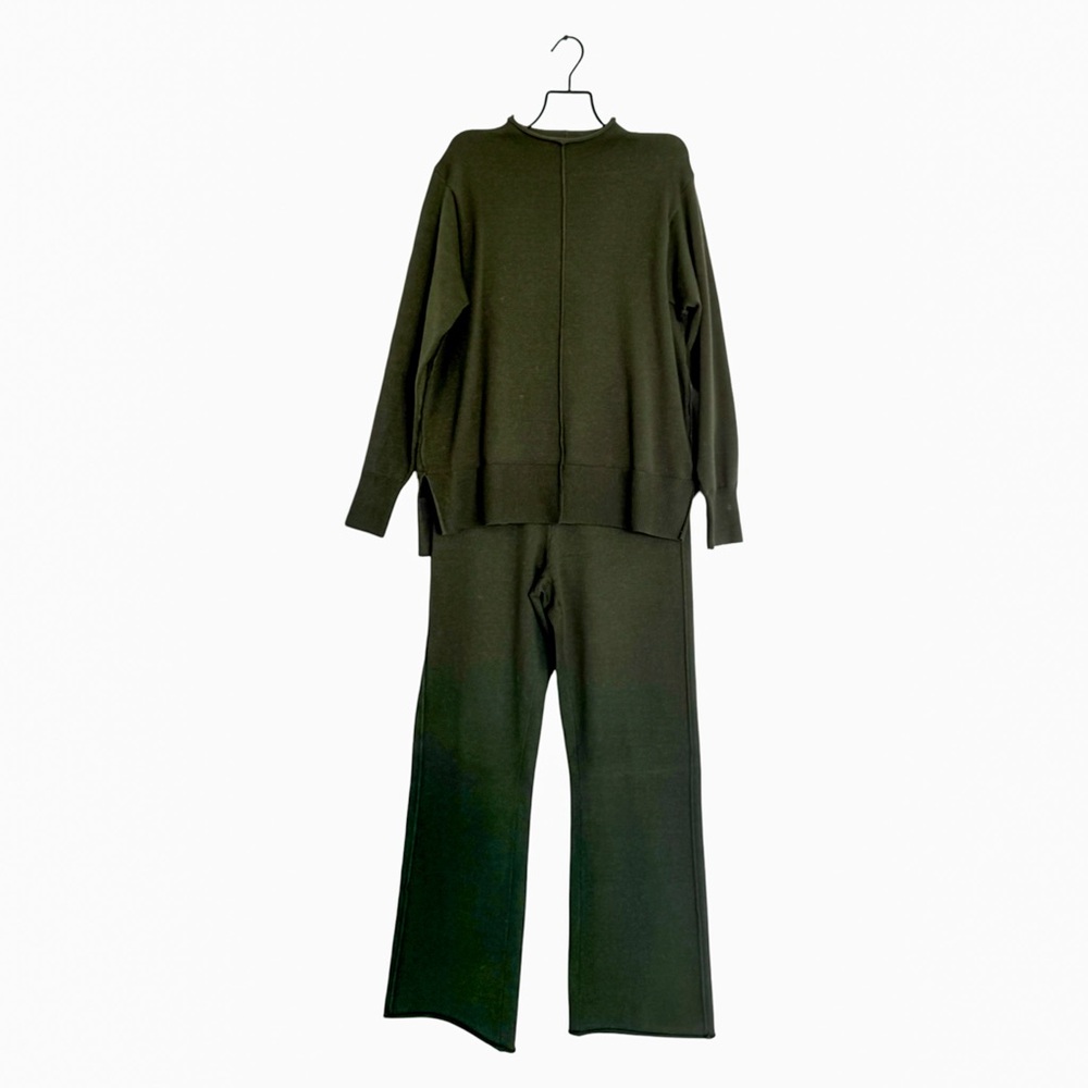 Olive Green Women's Pants & Top Set